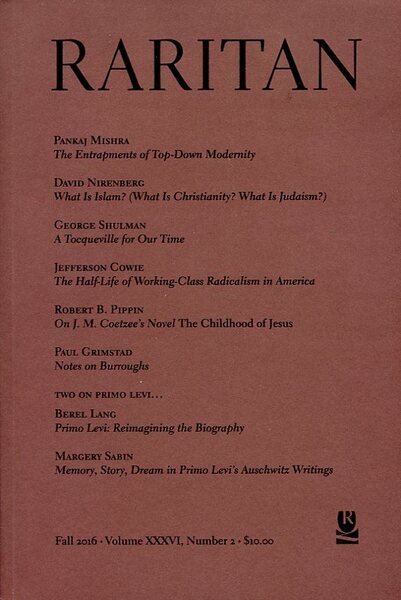 Raritan : A Quaterly Review : Fall 2016 - Vol …