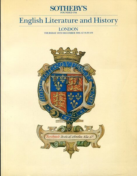 Sotheby's : English Literature and History : London 18 Dec …