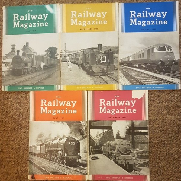 Railway Magazine 1957, 1959, 1960, 1962 (5 issues)