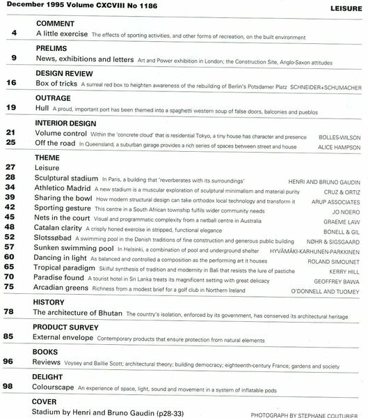 The Architectural Review No. 1186 December 1995