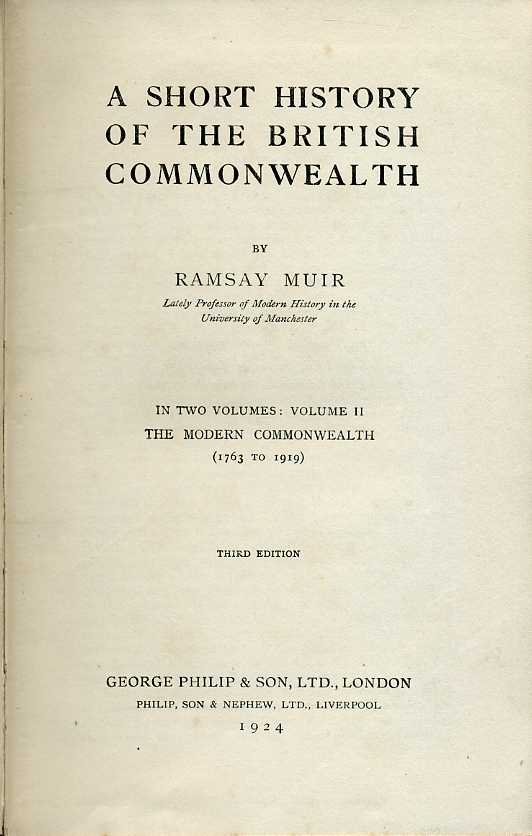 A Short History of the British Commonwealth: Volume II : … | Immagine principale