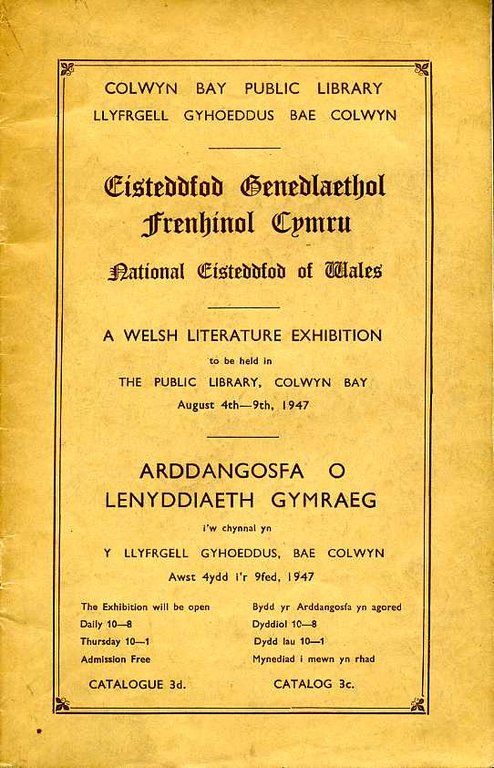 A Welsh Literature Exhibition - Eisteddfod Genedlaethol Frenhinol Cymru | Immagine Gallery 2
