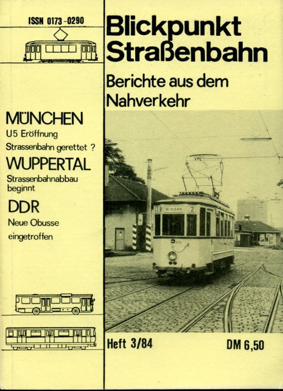 Blickpunkt Strassenbahn. Berichte aus dem Nahverkehr. Heft 3/84 | Immagine Gallery 2