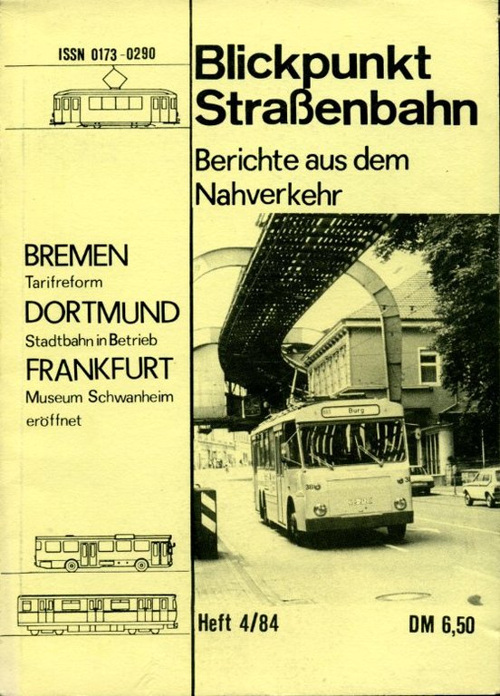 Blickpunkt Strassenbahn. Berichte aus dem Nahverkehr. Heft 4/84 | Immagine Gallery 2
