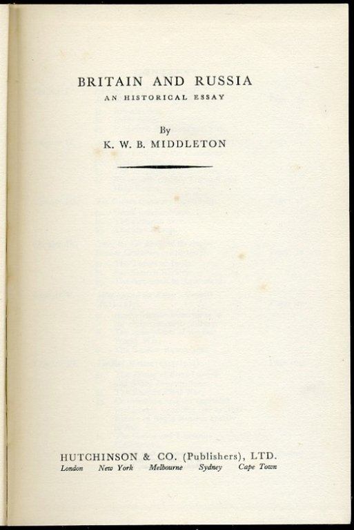 Britain and Russia : An Historical Essay | Immagine Gallery 2