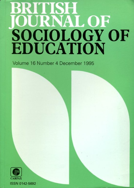 British Journal of Sociology of Education : Volume 16 No … | Immagine Gallery 2