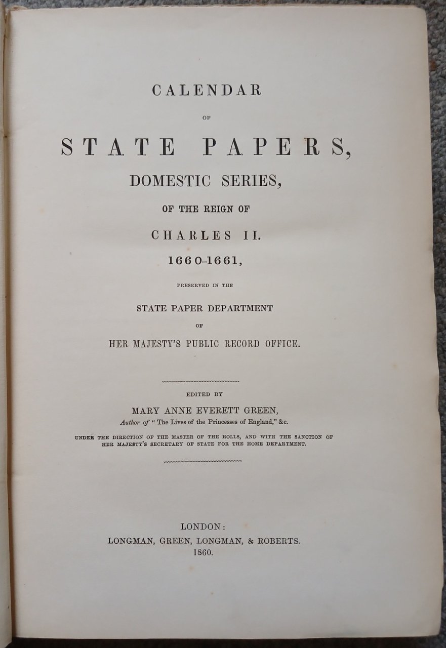 Calendar of State Papers : Domestic Series of the Reign … | Immagine principale