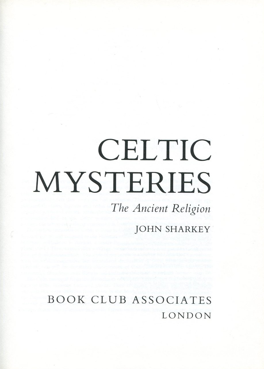 Celtic Mysteries : The Ancient Religion | Immagine principale