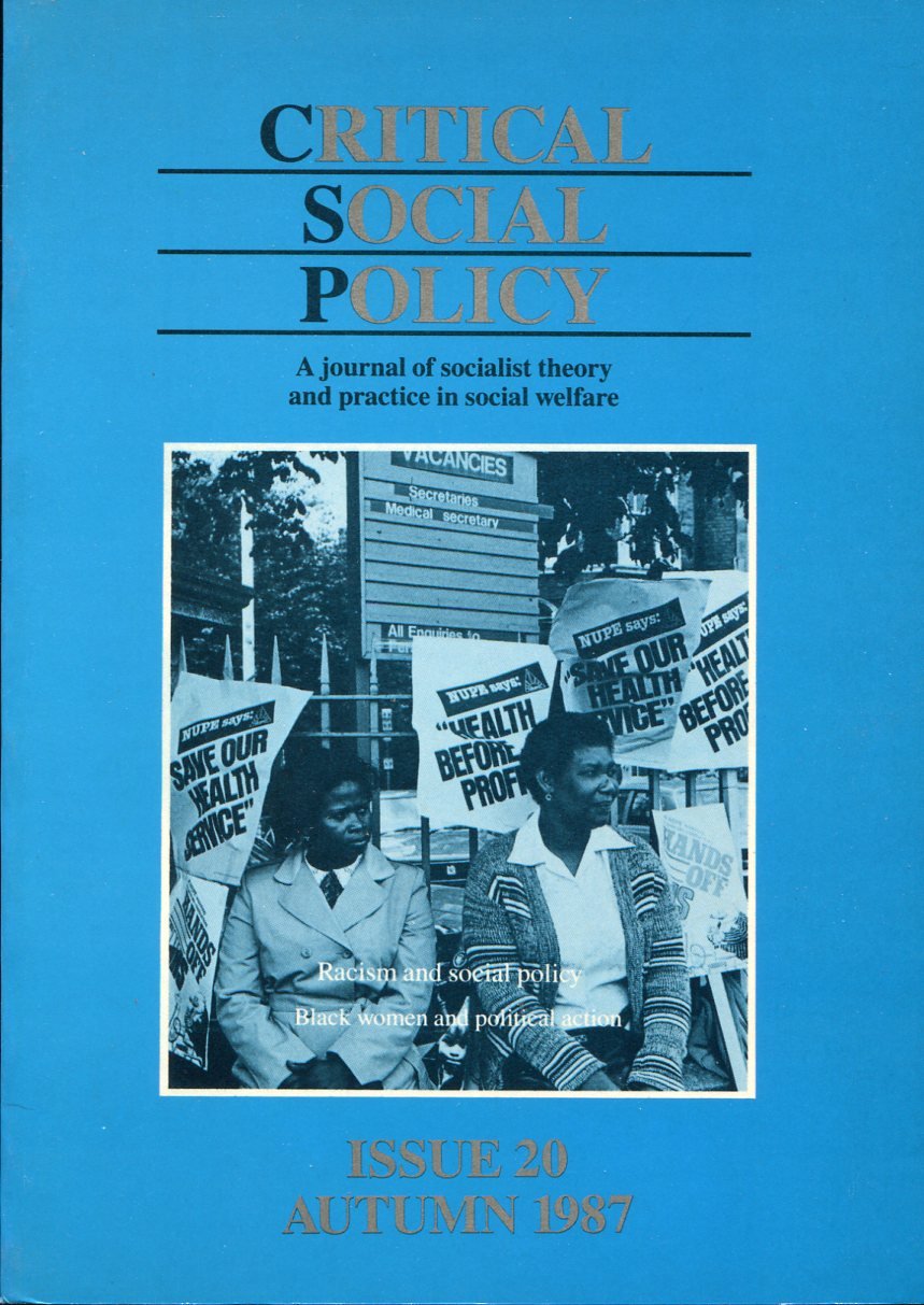 Critical Social Policy : Issue 20 - Autumn 1987 | Immagine principale