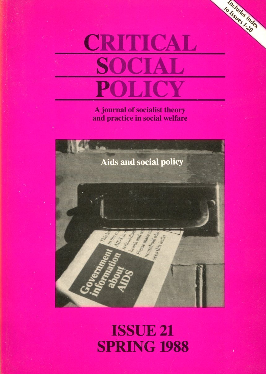 Critical Social Policy : Issue 21 - Spring 1988 | Immagine principale