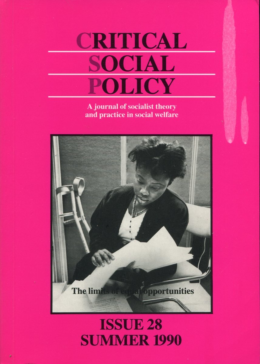 Critical Social Policy : Issue 28 - Summer 1990 | Immagine principale
