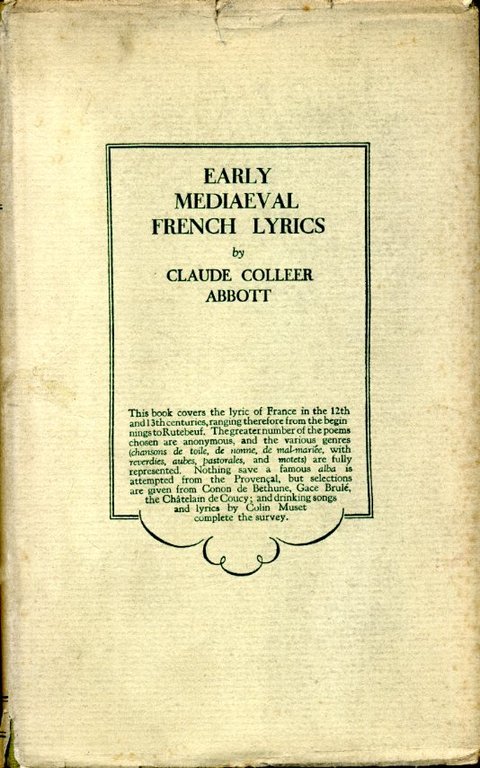 Early Mediaeval French Lyrics | Immagine Gallery 2