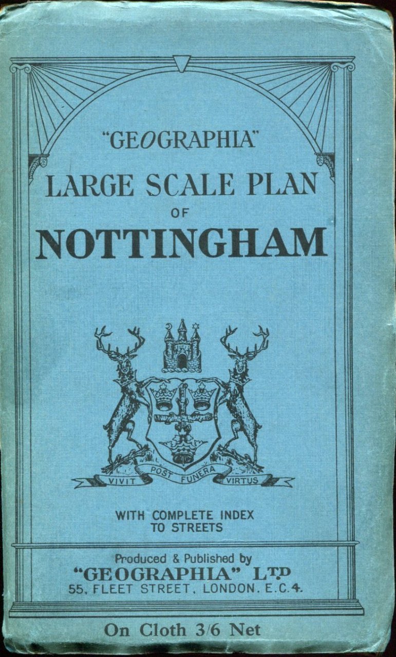 Geographia Linen Backed Large Scale Plan of Nottingham | Immagine principale