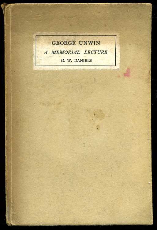 George Unwin : A Memorial Lecture | Immagine Gallery 2