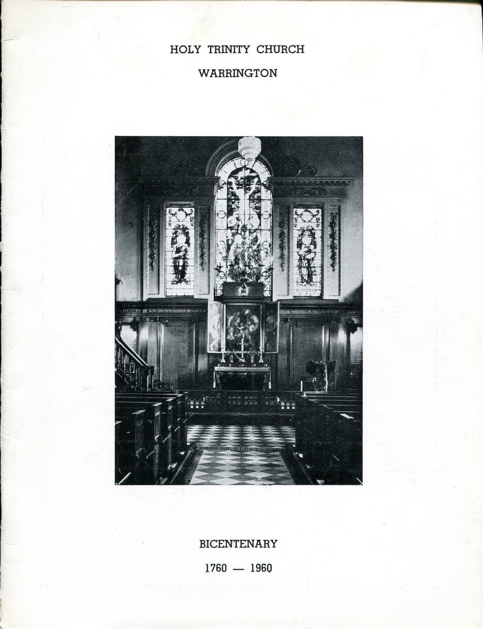 Holy Trinity Church, Warrington : Bicentenary 1760-1960 | Immagine principale