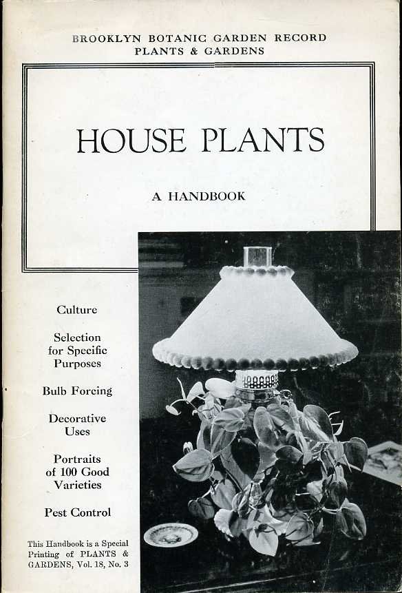 House Plants : A Handbook (Plants & Gardens Vol 18 … | Immagine principale