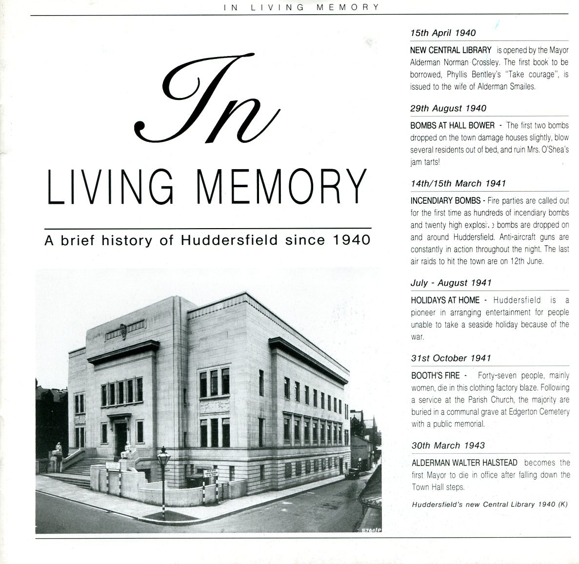 In Living Memory: Brief History of Huddersfield Since 1940 | Immagine principale