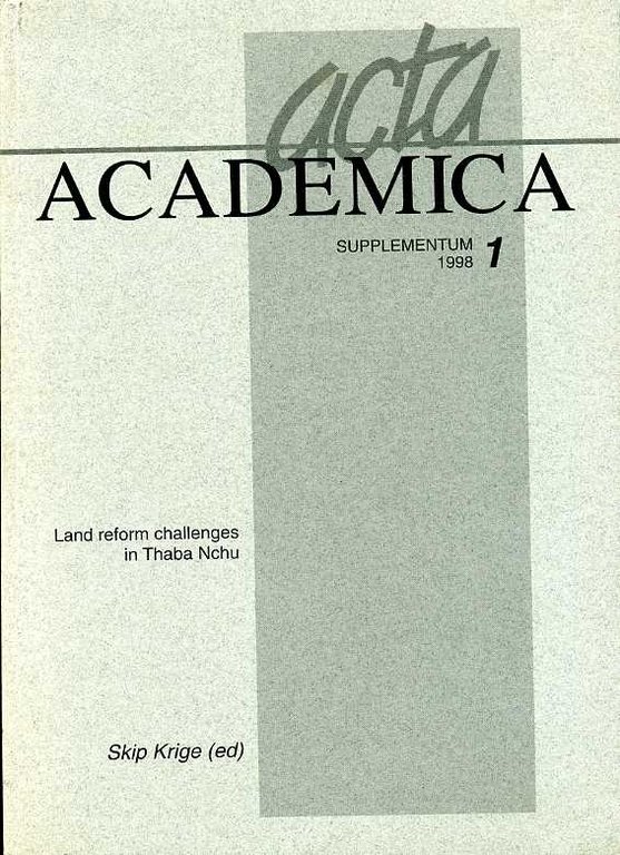 Land Reform Challenges in Thaba Nchu : Acta Academica Supplementum … | Immagine Gallery 2
