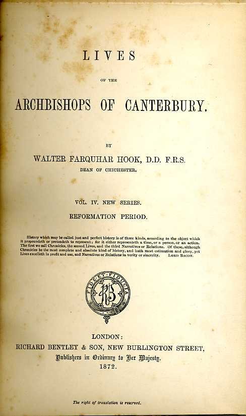 Lives of the Archbishops of Canterbury : New Series Volume … | Immagine principale