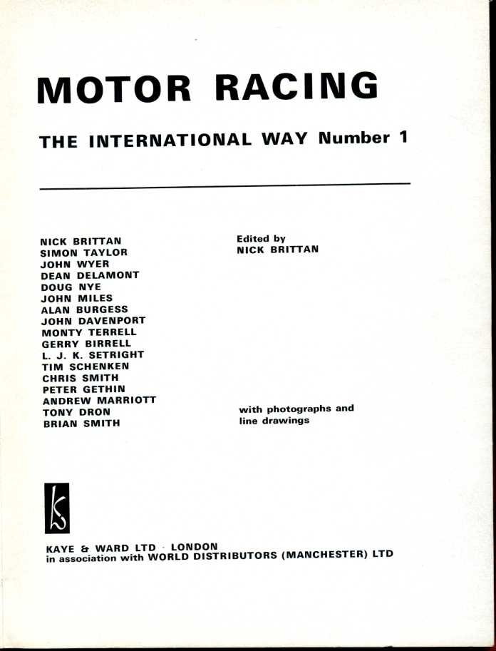 Motor Racing the International Way | Immagine principale