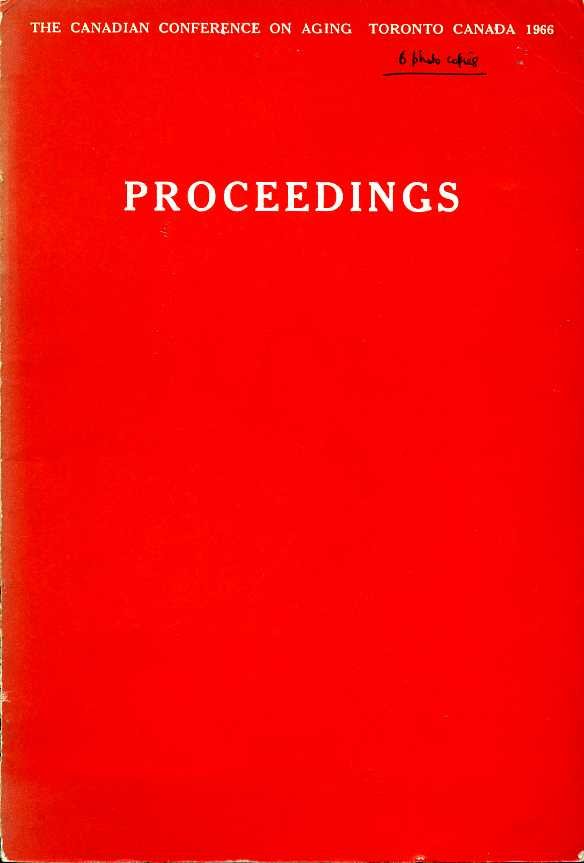 Proceedings - The Canadian Conference on Aging - Toronto, Canada … | Immagine principale