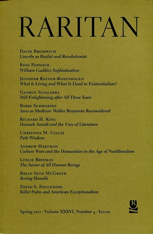 Raritan : A Quaterly Review : Spring 2017 - Vol … | Immagine Gallery 2