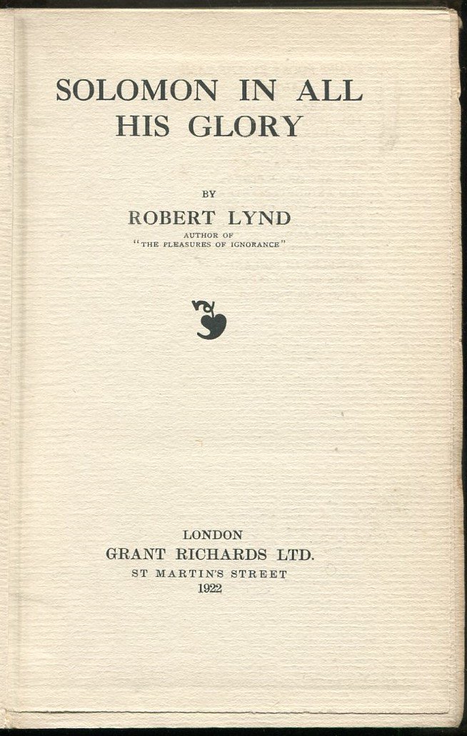 Solomon in All His Glory (Signed By Author) | Immagine principale