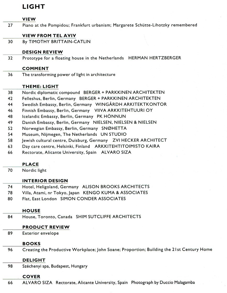 The Architectural Review No. 1237 March 2000 | Immagine principale