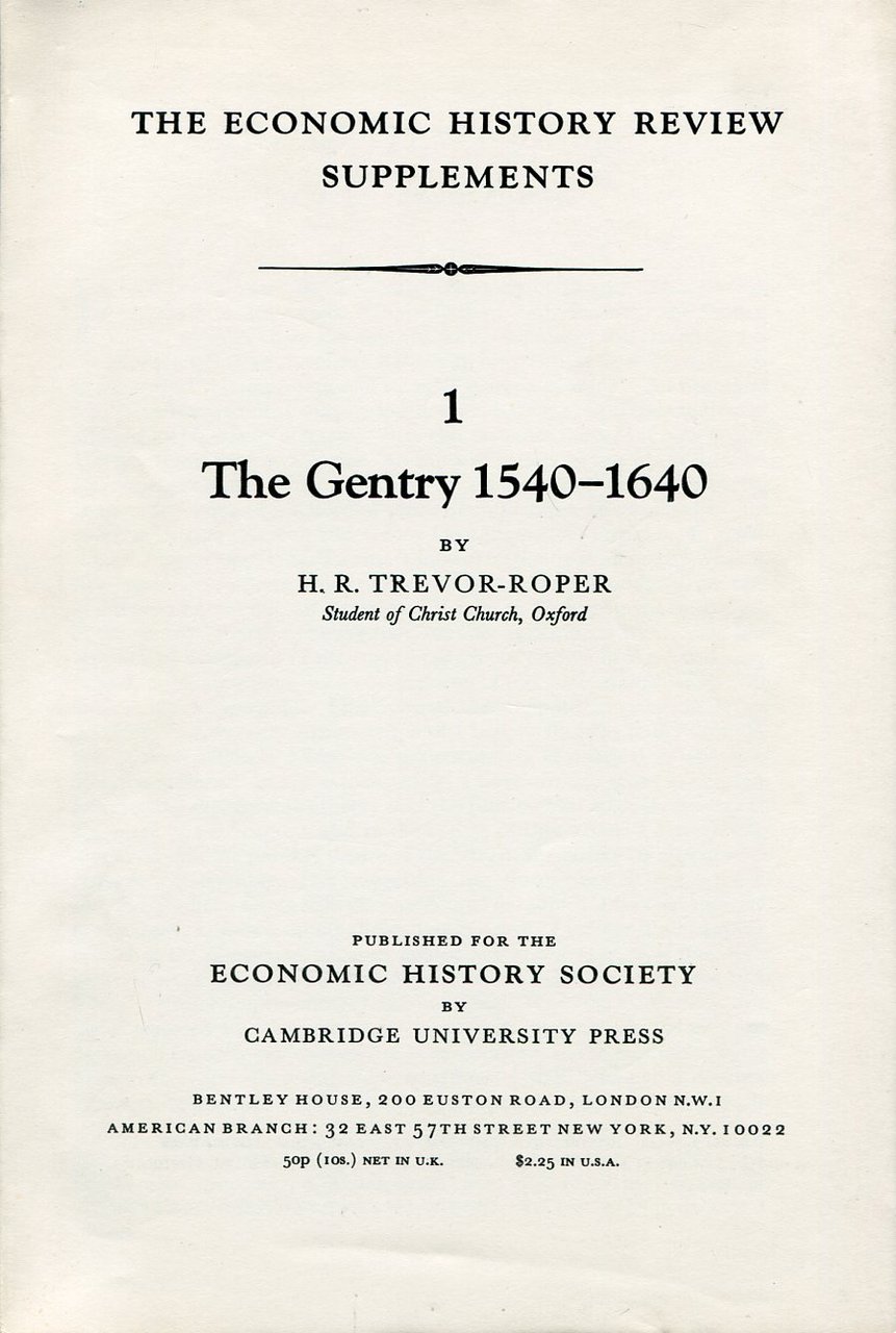The Gentry : Volume 1 :1540-1640 | Immagine principale