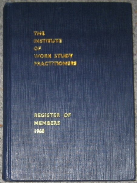 The Institute of Work Study Practitioners : Register of Members … | Immagine Gallery 2