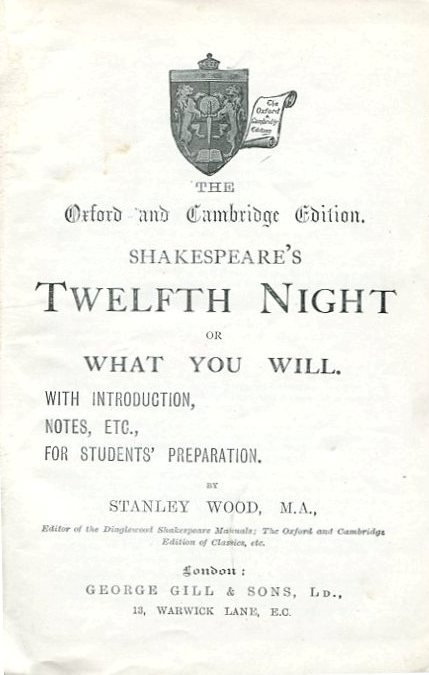 The Oxford and Cambridge Edition : Shakespeare's Twelfth Night or … | Immagine Gallery 2