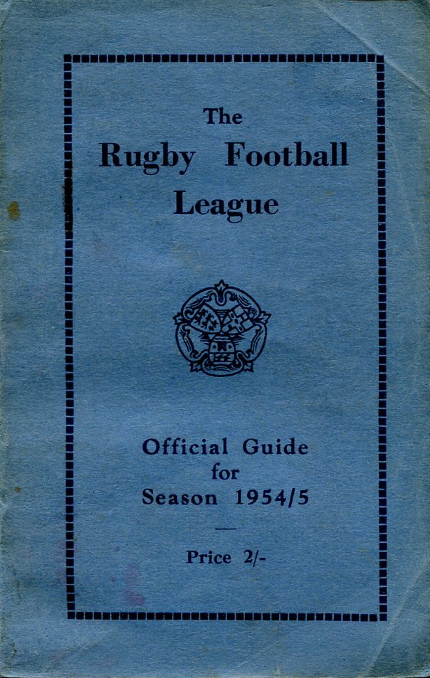 The Rugby Football League Official Guide for Season 1954/5 | Immagine principale
