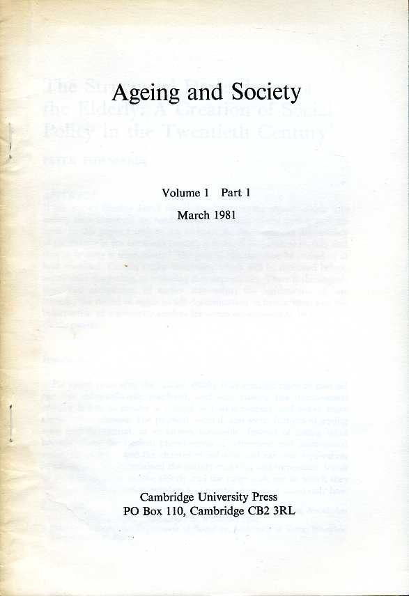 The Structured Dependency of the Elderly : A Creation of … | Immagine principale