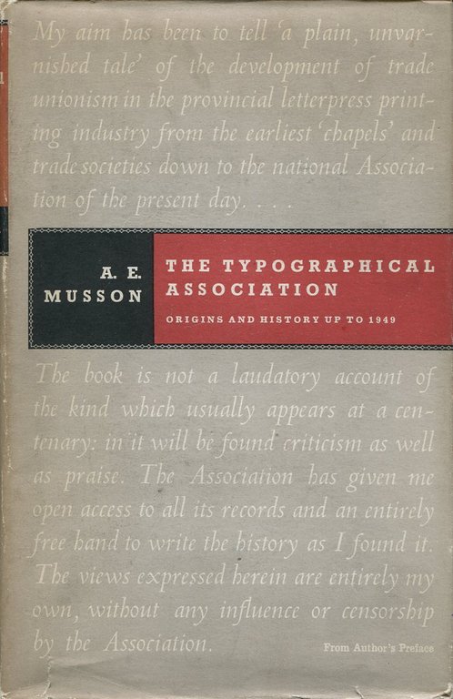 The Typographical Association : Origins and History up to 1949 | Immagine Gallery 1