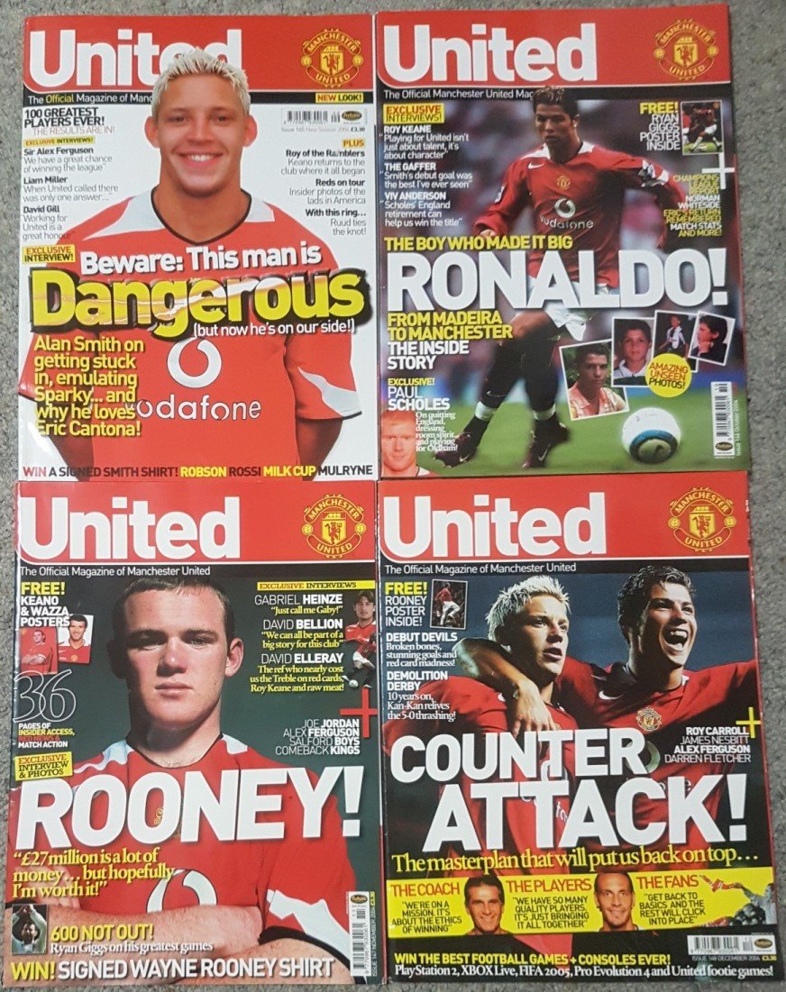 United : The Official Magazine of Manchester United (4 Vols … | Immagine principale