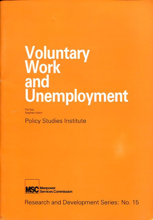 Voluntary work and unemployment (Research and development series) | Immagine Gallery 2