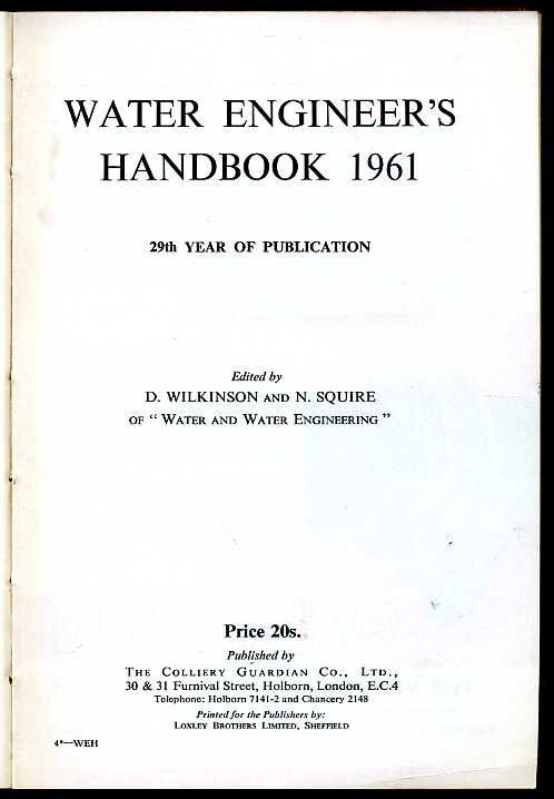 Water Engineer's Handbook 1961 | Immagine principale