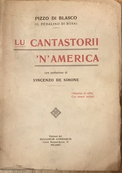 Lu cantastorii 'n' America, AUTOGRAFATO!