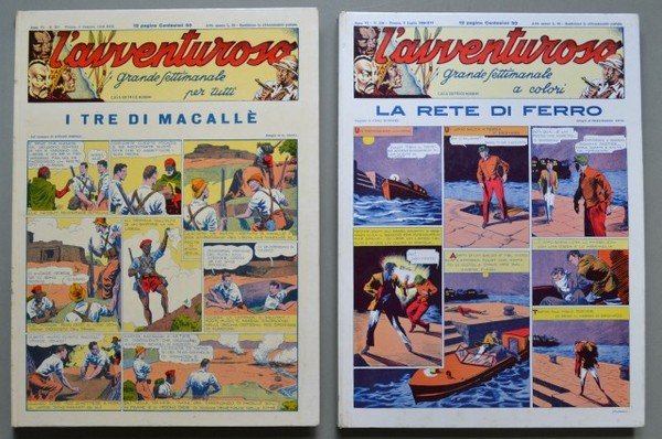 (Fumetti) L&#39;AVVENTUROSO. Grande settimanale d&#39;avventura. Firenze, Nerbini, 1934 - 1941. …