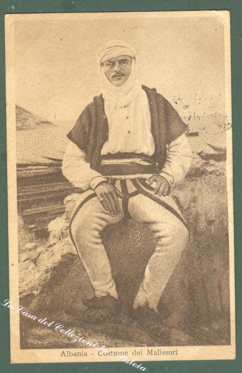 ALBANIA. Costume di MALISSORI. Cartolina d&#39;epoca viaggiata