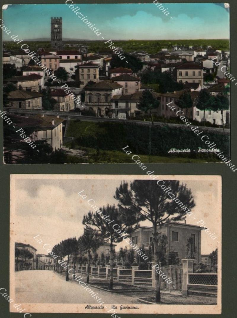 ALTOPASCIO, Lucca. 2 cartoline viaggiate nel 1948 e 1967.