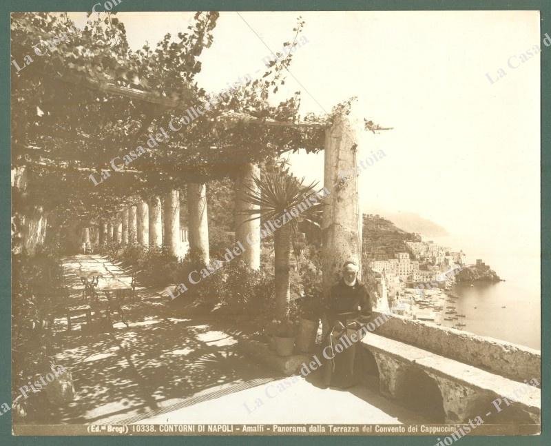 AMALFI. Panorama dei Cappuccini. Foto originale Brogi, circa 1920