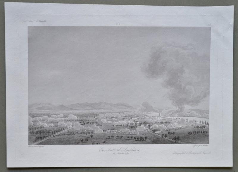 ANGHIARI, Arezzo. &quot;Combat d‚ÄôAnghiari. 14 Janvier 1797&quot;. Disegnata da P.G. …