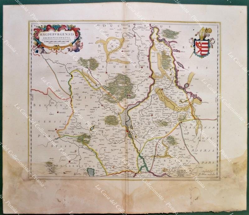 Anno 1662. Germania Germany Deutschland. MAGDEBURGENSIS ARCHIEPISCOPATUS