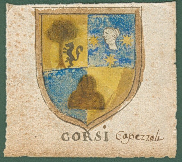 ARALDICA. CORSI CAPEZZALI-CIOLI. Toscana '600. Stemmi di famiglie nobili toscane …