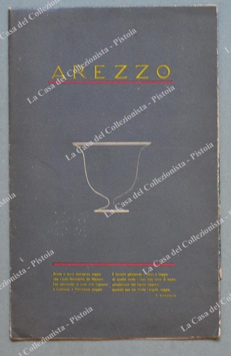 AREZZO. Opuscolo pubblicitario pieghevole, anno 1949