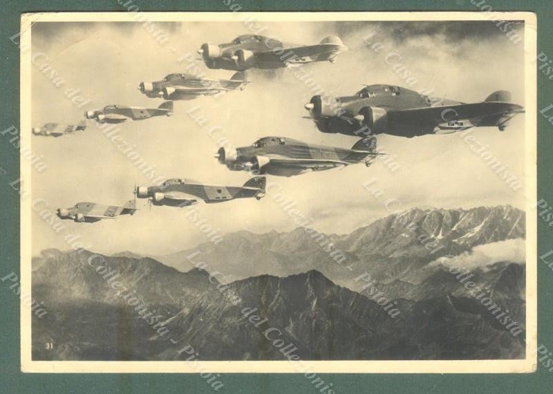 AVIAZIONE. Pattuglia bombardieri. Cartolina d&#39;epoca viaggiata