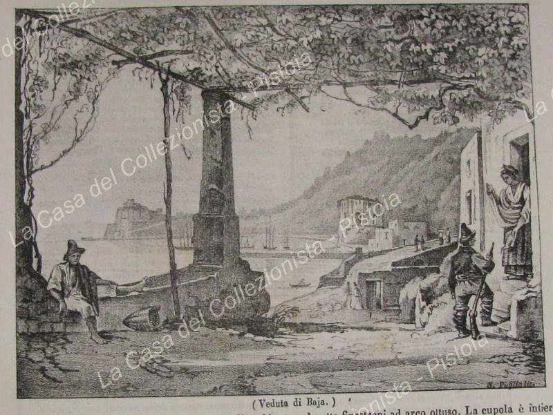 BAIA, Campania. Veduta. Poliorama Pittoresco 1839. Intero fascicolo