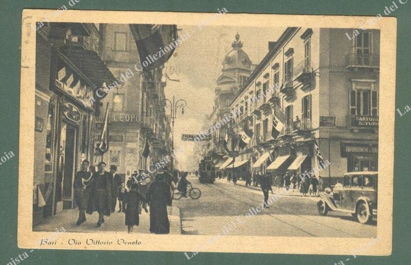 BARI. Via Veneto. Cartolina d&#39;epoca viaggiata nel 1942