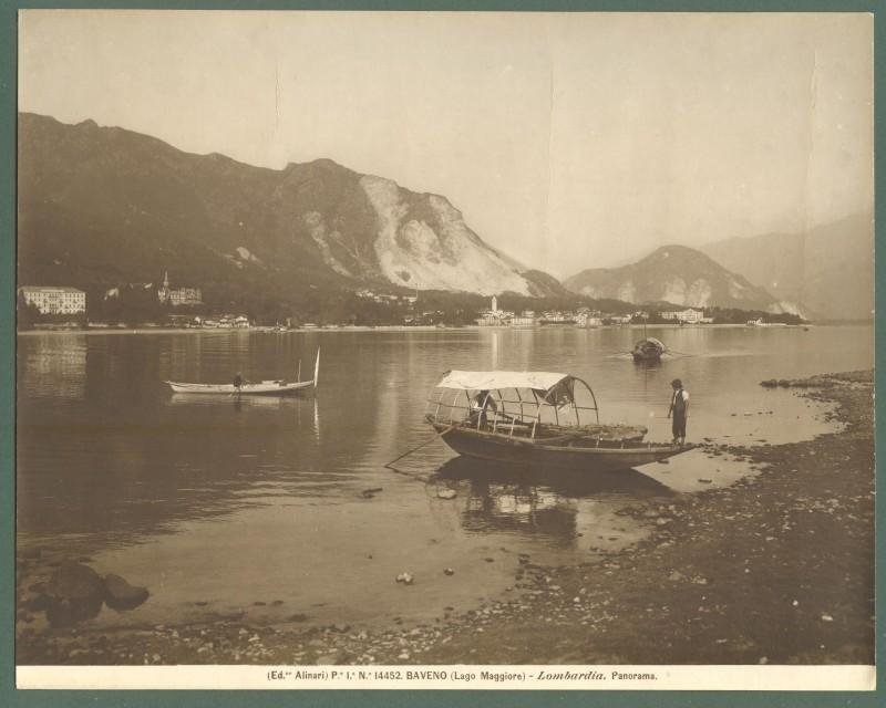 BAVENO, Lago Maggiore. Foto d&#39;epoca Alinari, circa 1920.